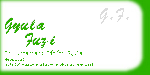 gyula fuzi business card